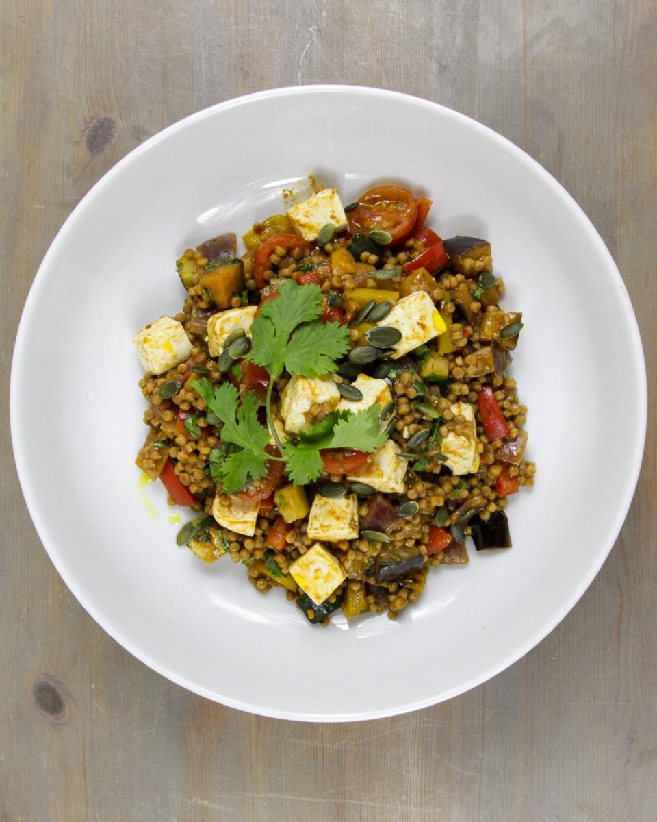 Moroccanspiced tofu and giant couscous The Vegan Society